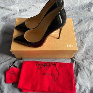 NEW Christian louboutin heels pumps, sz 37, pigalle follies, patent leather